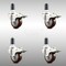 Service Caster 3 Inch 316SS Maroon Poly Swivel 1-3/8 Inch Expanding Stem Caster Set Lock Brake SCC-SS316TTLEX20S314-PPUB-MRN-138-4 - alternate 4